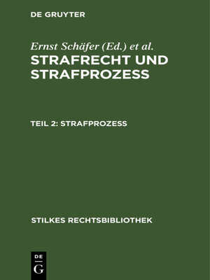 cover image of Strafprozeß